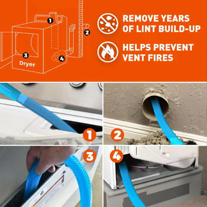 ✨LAST DAY SALE 75% OFF ✨Detachable Dryer Vent Cleaning Kit-2