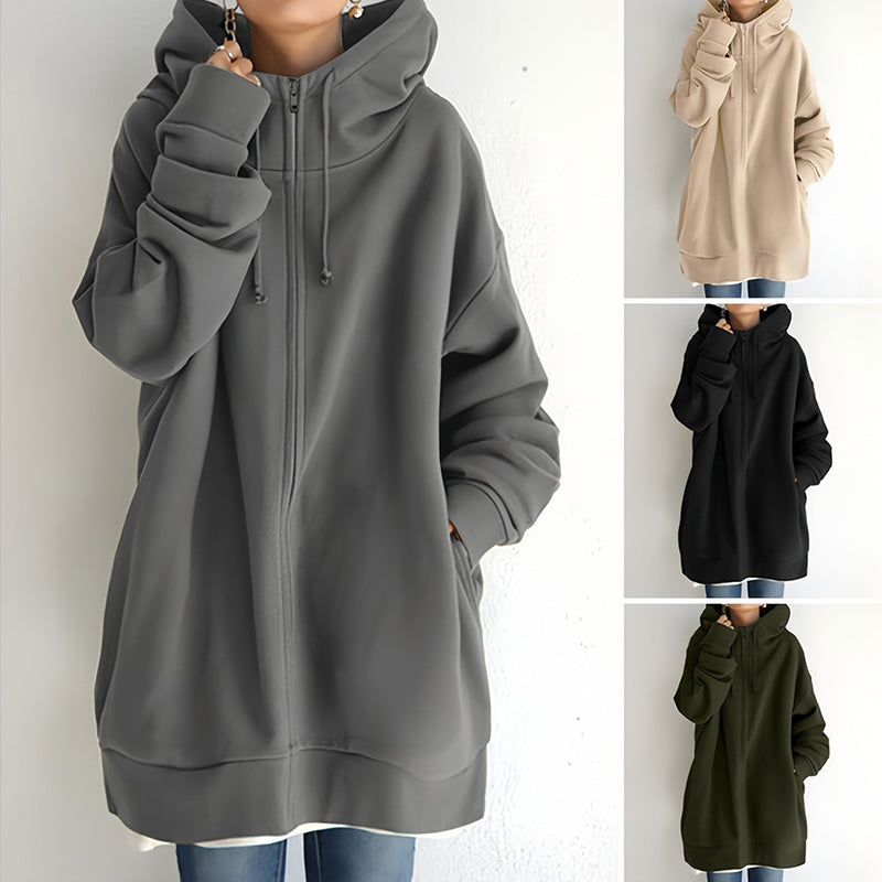 💥Limited Time Special Offer 50% off🔥Women's Winter Zipper Hooded Sweater-1