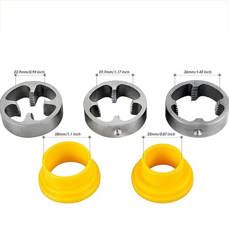 ✨Last Day Promotion 49% OFF 🛠️Electric Drill Compatible PVC Pipe Threader Kit with Various Die Sizes-13