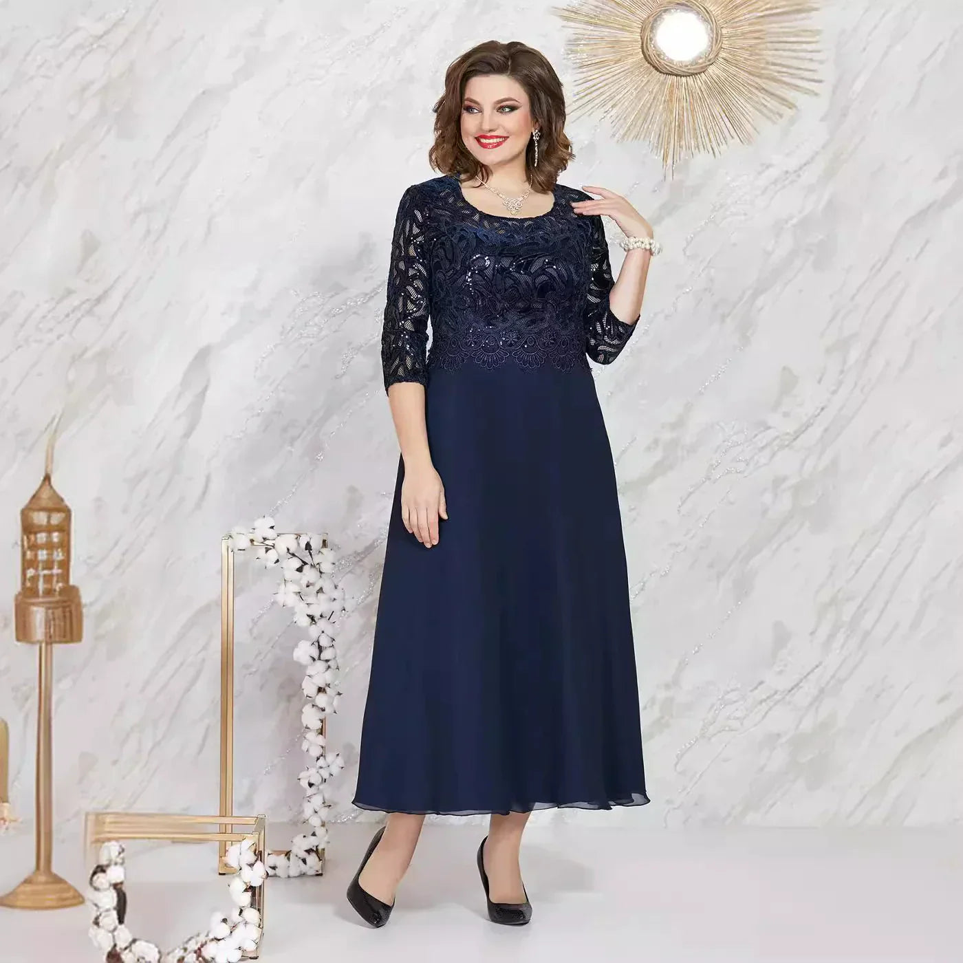 🌸Spring Specials 49% OFF🌸Elegance Lace Plus-Size Dress