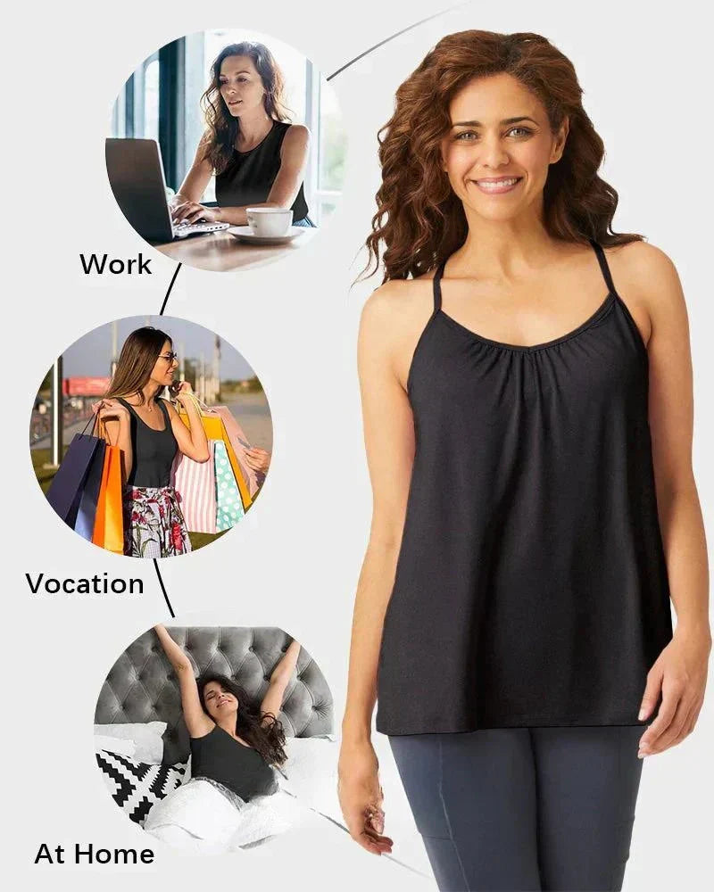 🏆LAST DAY SALE 49% OFF - Loose-fitting Tank Top With Built-in Bra-7