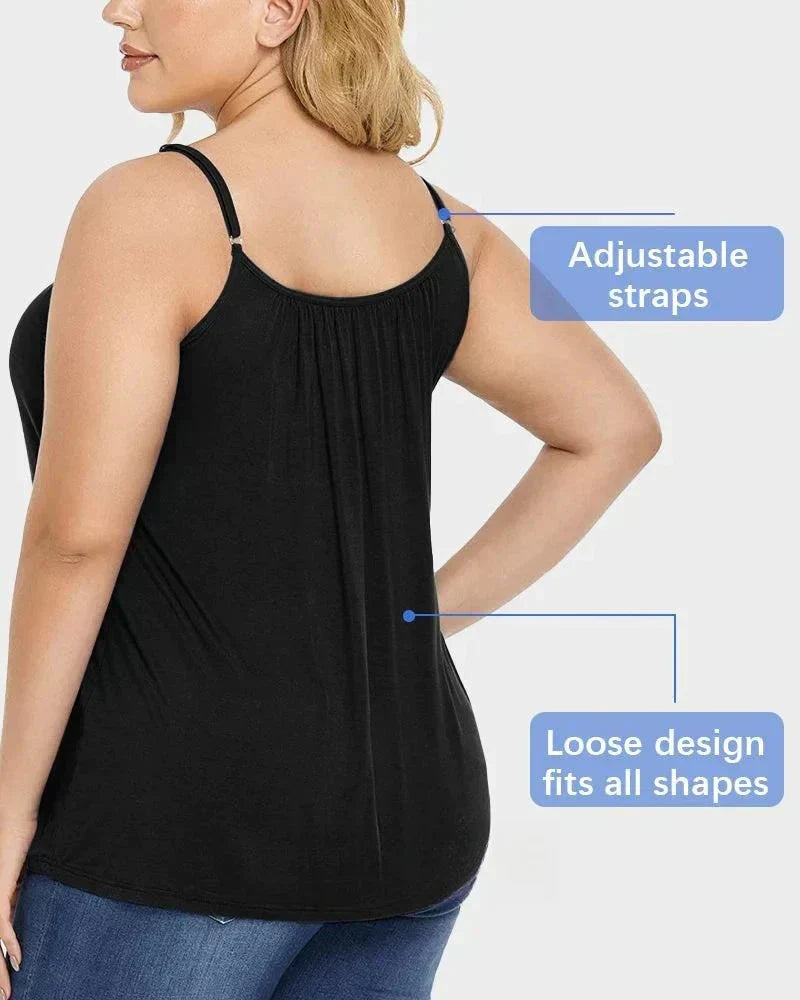 🏆LAST DAY SALE 49% OFF - Loose-fitting Tank Top With Built-in Bra-9
