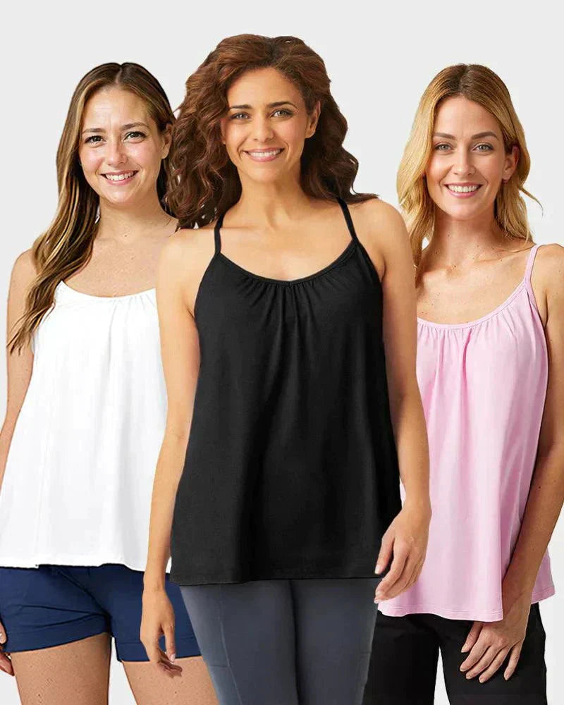 🏆LAST DAY SALE 49% OFF - Loose-fitting Tank Top With Built-in Bra-24