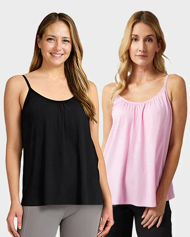 🏆LAST DAY SALE 49% OFF - Loose-fitting Tank Top With Built-in Bra-34