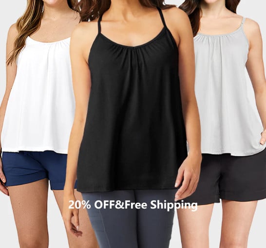🏆LAST DAY SALE 49% OFF - Loose-fitting Tank Top With Built-in Bra-35
