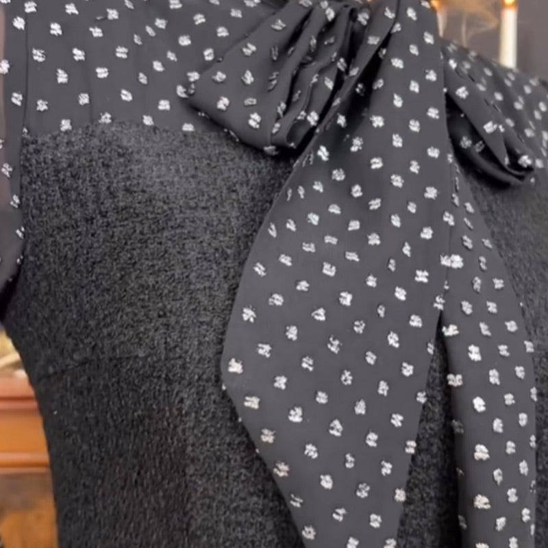 🌸Spring Specials 49% OFF🌸 Women's Dress with Bow Tie Neck-5