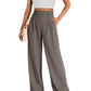 🌸 Summer Sale! 50% Rabatt 👖💃 Women's High Waisted Straight Leg Trousers - Minimalist Style