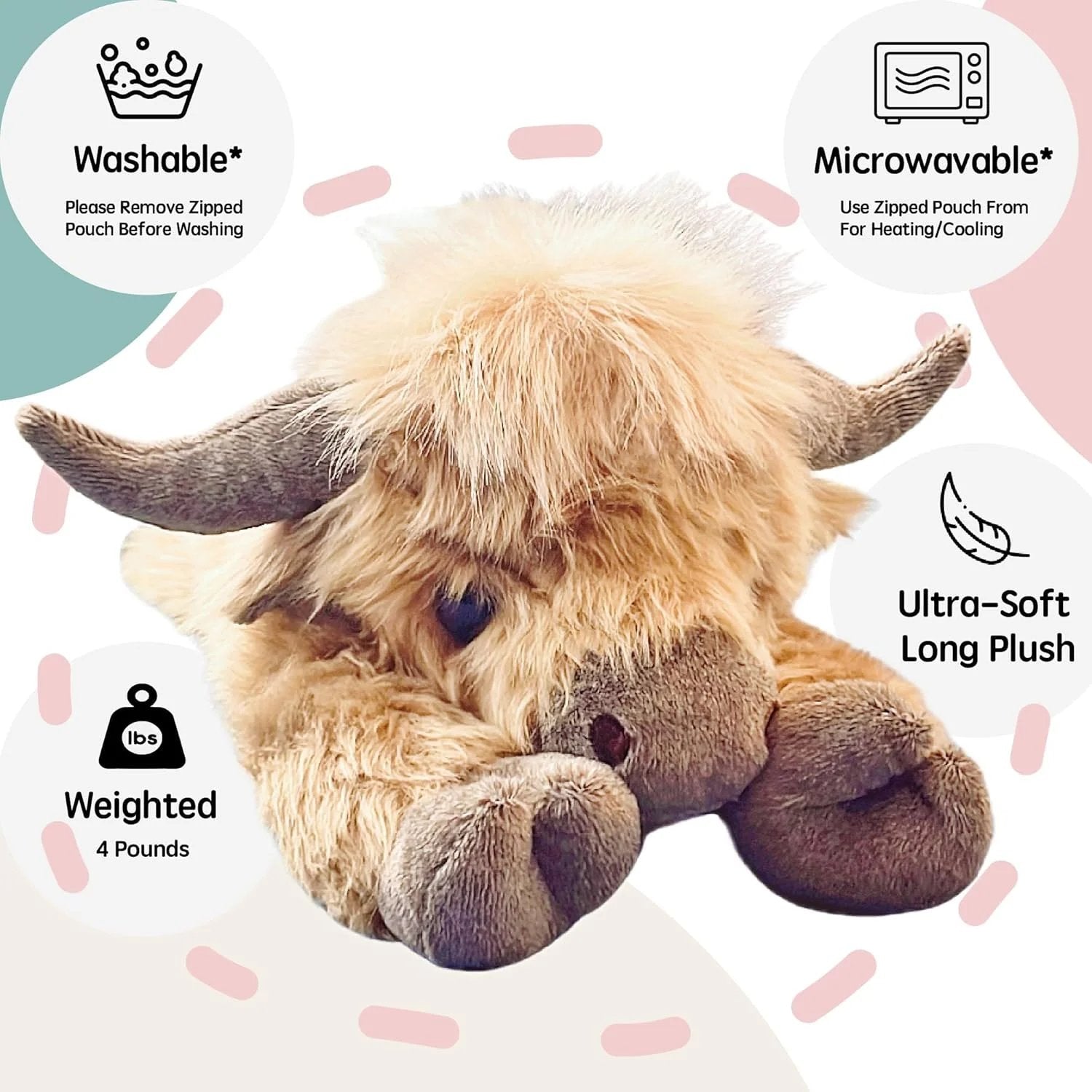 Christmas New Gift Toy🐂🎁Cute Cartoon Highland Cow Cuddly Toy-3
