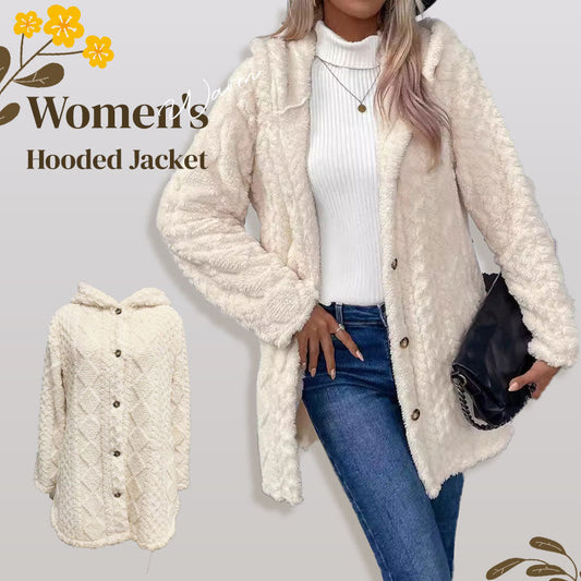 💥LAST DAY SALE 50% OFF⏰50K+ SOLD! ✨Women's Warm Diamond Pattern Hooded Jacket