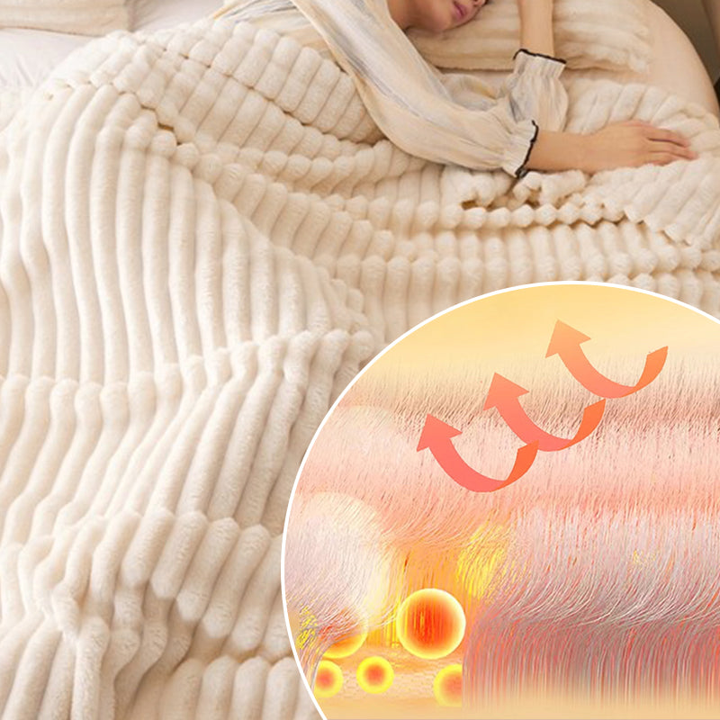 🔥🔥LAST DAY SPECIAL PRICE: ￡11.99!!🔥🔥Super Soft Fur Ribbed Fleece Throw Blanket⛄-3
