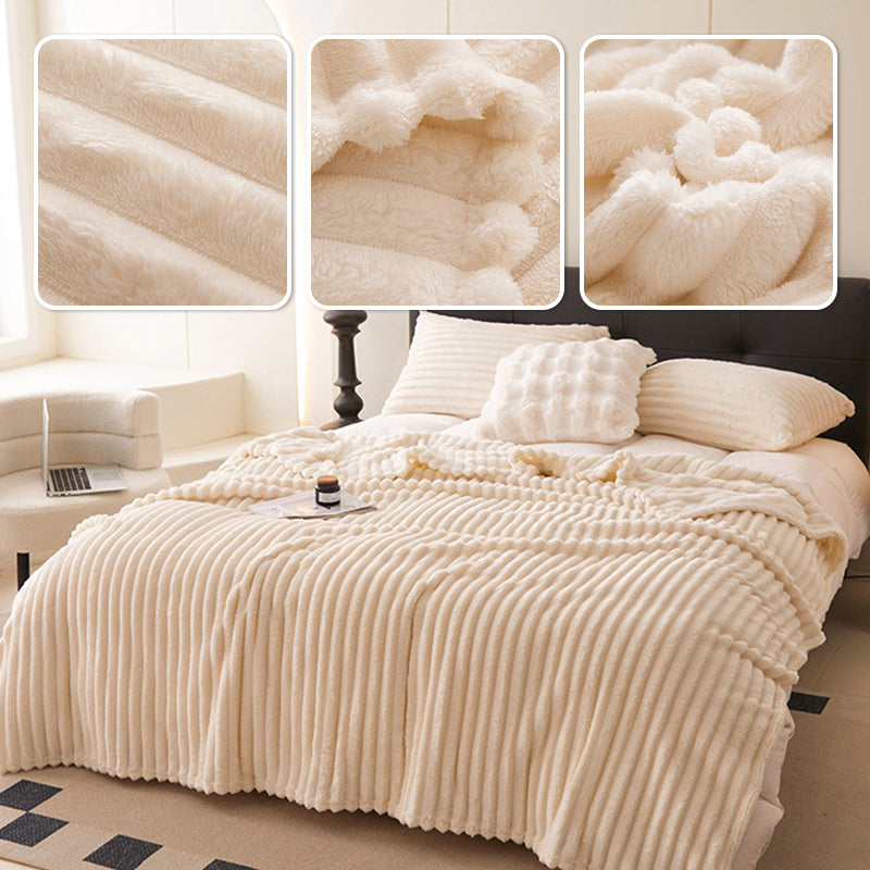 🔥🔥LAST DAY SPECIAL PRICE: ￡11.99!!🔥🔥Super Soft Fur Ribbed Fleece Throw Blanket⛄-5