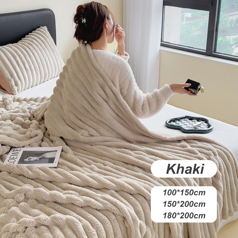 🔥🔥LAST DAY SPECIAL PRICE: ￡11.99!!🔥🔥Super Soft Fur Ribbed Fleece Throw Blanket⛄-8