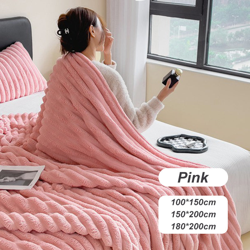 🔥🔥LAST DAY SPECIAL PRICE: ￡11.99!!🔥🔥Super Soft Fur Ribbed Fleece Throw Blanket⛄-7