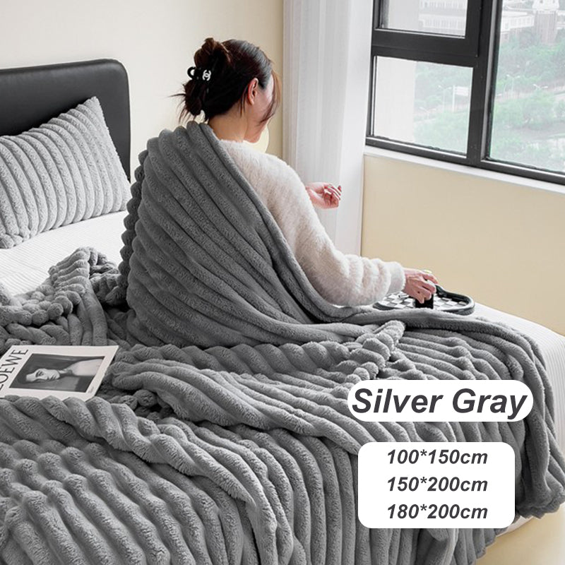 🔥🔥LAST DAY SPECIAL PRICE: ￡11.99!!🔥🔥Super Soft Fur Ribbed Fleece Throw Blanket⛄-9