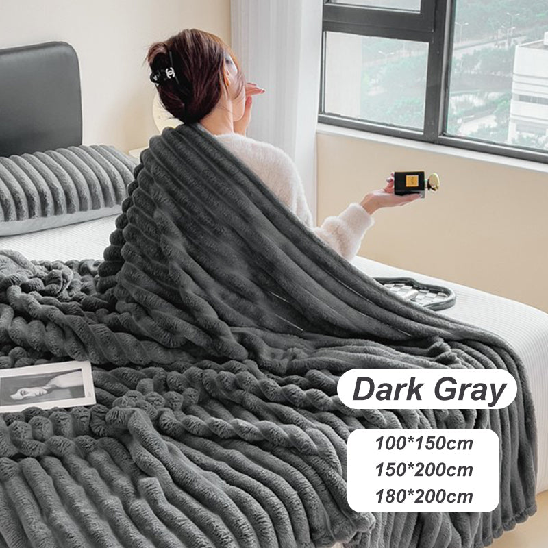 🔥🔥LAST DAY SPECIAL PRICE: ￡11.99!!🔥🔥Super Soft Fur Ribbed Fleece Throw Blanket⛄-10
