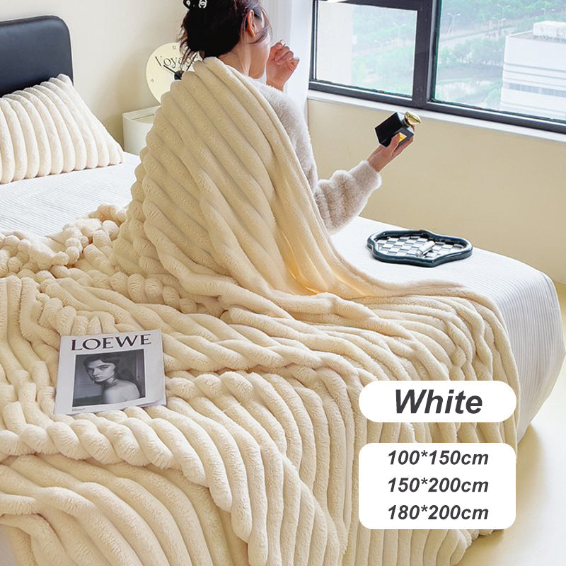 🔥🔥LAST DAY SPECIAL PRICE: ￡11.99!!🔥🔥Super Soft Fur Ribbed Fleece Throw Blanket⛄-14