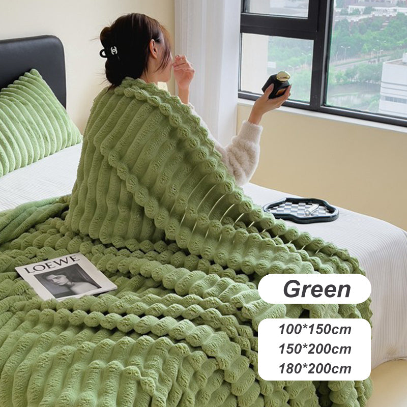 🔥🔥LAST DAY SPECIAL PRICE: ￡11.99!!🔥🔥Super Soft Fur Ribbed Fleece Throw Blanket⛄-12