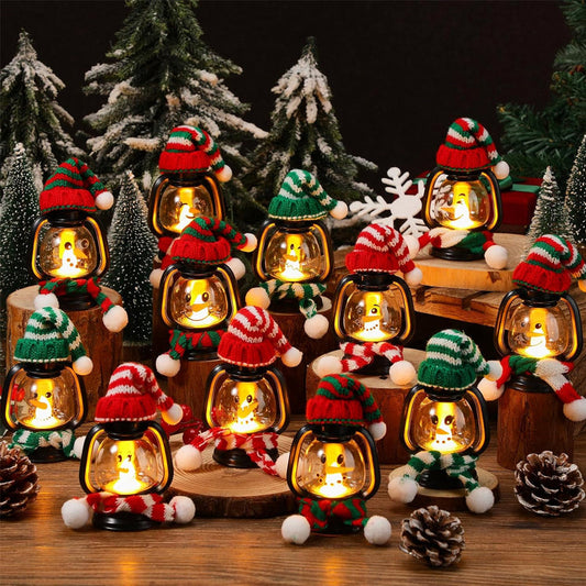 🔥LAST DAY SALE 50% OFF🔥 Buy 1 Get 1 Free ⛄Christmas Decoration Mini Snowman Lantern with Hats and Scarves💝