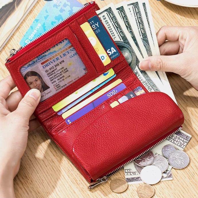 🔥⏰Unisex Pebble Real Leather RFID Wallet🔥-1