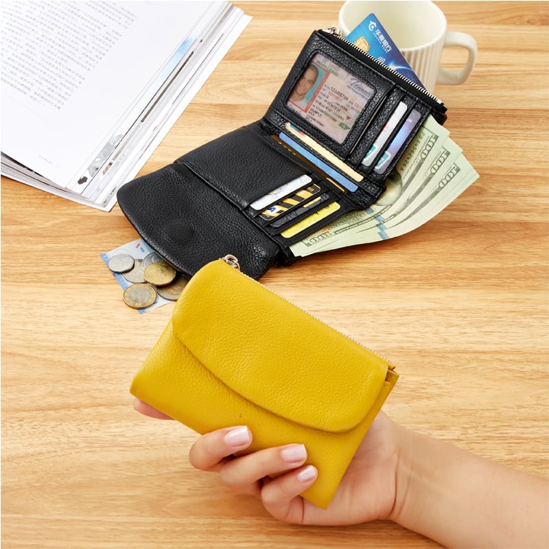🔥⏰Unisex Pebble Real Leather RFID Wallet🔥-8