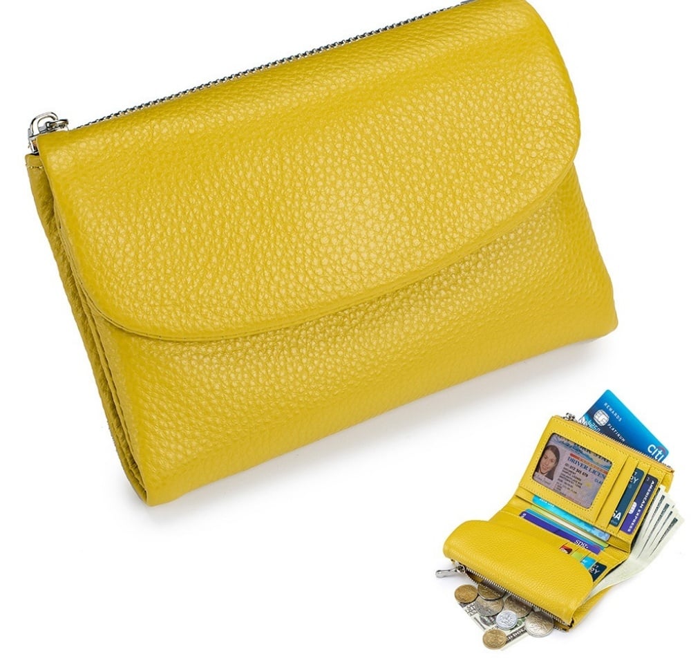 🔥⏰Unisex Pebble Real Leather RFID Wallet🔥-15