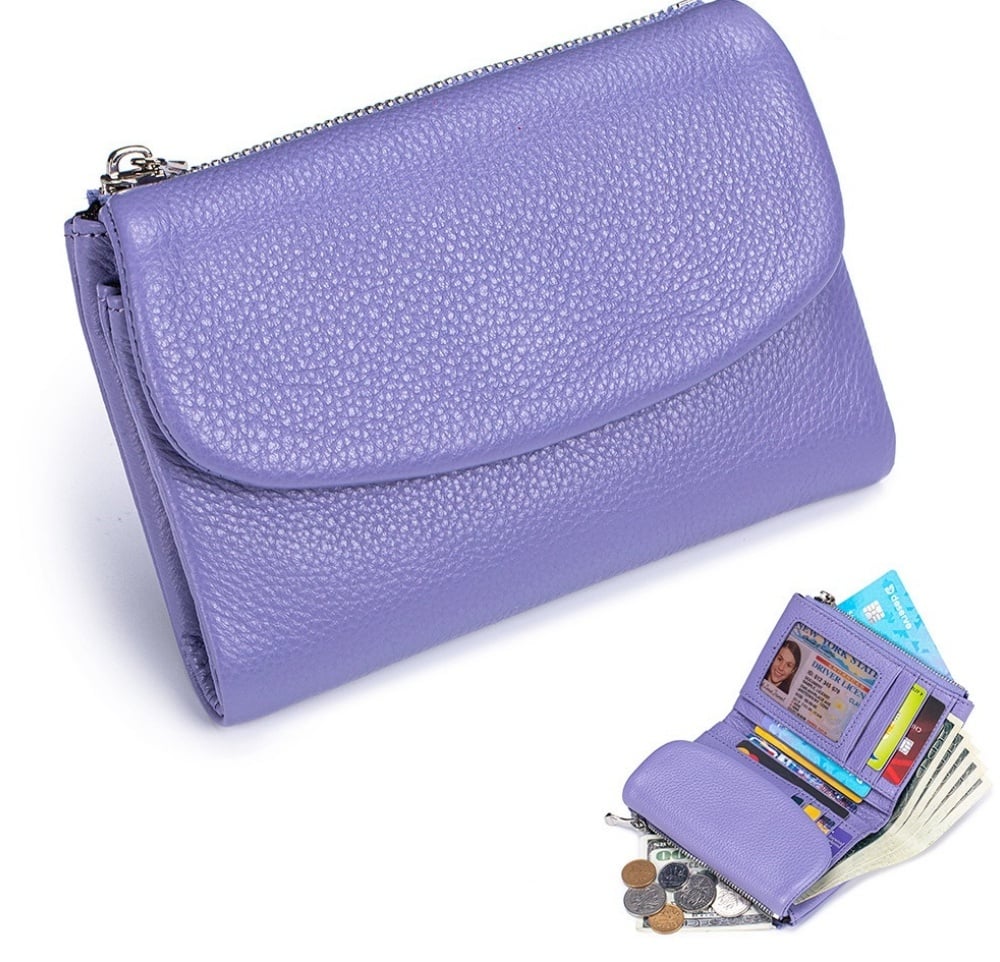 🔥⏰Unisex Pebble Real Leather RFID Wallet🔥-21