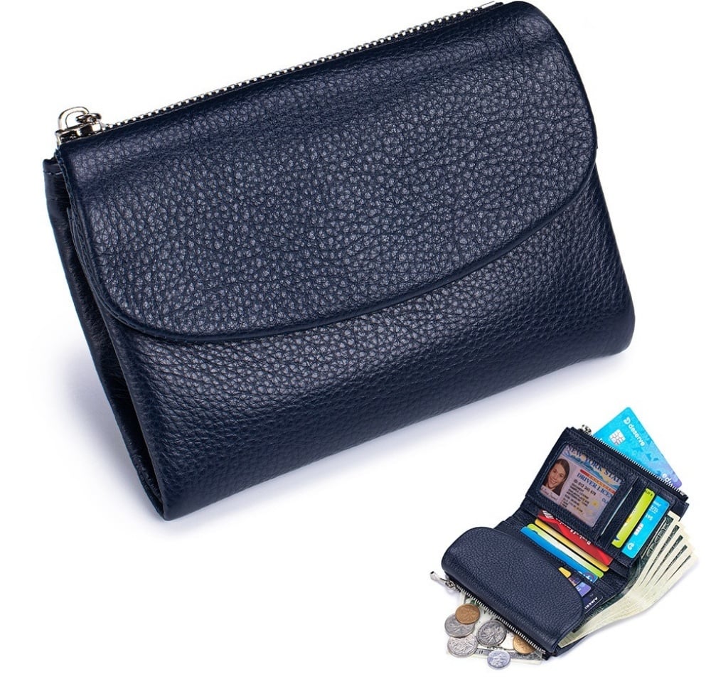 🔥⏰Unisex Pebble Real Leather RFID Wallet🔥-26