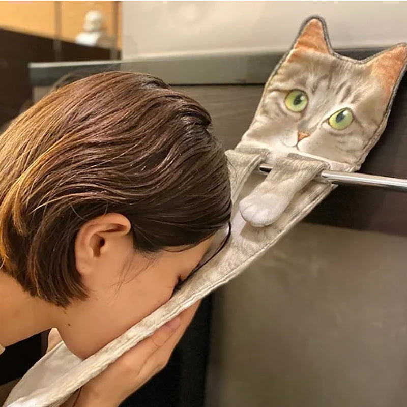 🎁Christmas Gift idea 50% OFF🎄🎅✨😺Cute Cat Hand Towel🐾-4