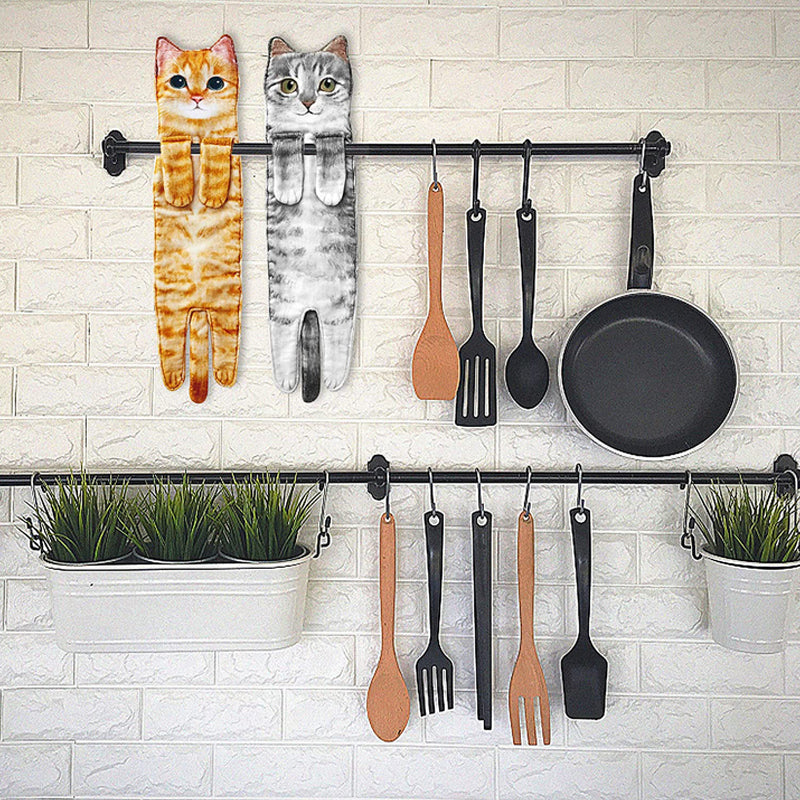 🎁Christmas Gift idea 50% OFF🎄🎅✨😺Cute Cat Hand Towel🐾-7