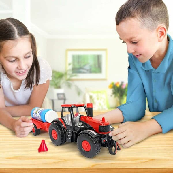 🎅CHRISTMAS SALE 50% OFF!!🎁Bubble Tractor with Bubble Trailer - Realistic Kids Toy with Light and Sound🚜🫧-2