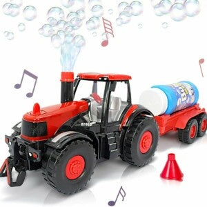 🎅CHRISTMAS SALE 50% OFF!!🎁Bubble Tractor with Bubble Trailer - Realistic Kids Toy with Light and Sound🚜🫧-5