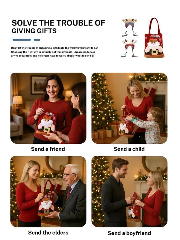 🎁🎄Christmas Sale 50% OFF!!🦌Original design Festive Christmas Antler Hat🧶-4