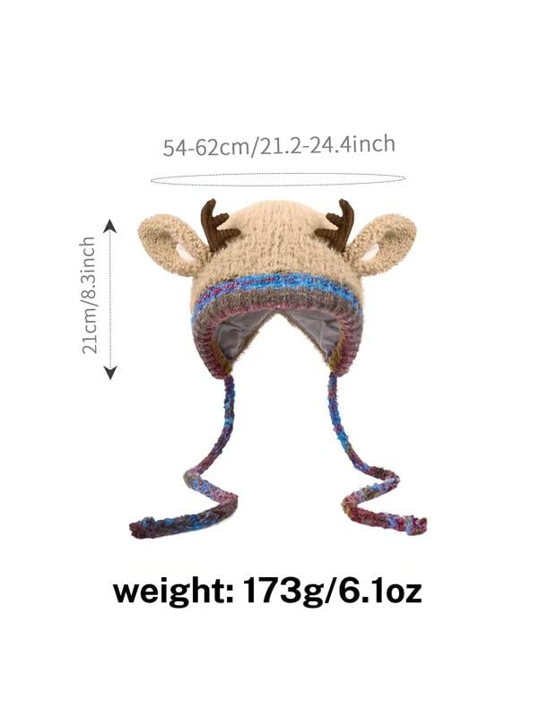 🎁🎄Christmas Sale 50% OFF!!🦌Original design Festive Christmas Antler Hat🧶-8