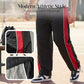Men's Quick-Dry Athletic Track Pants with Side Stripes