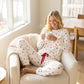 🎉 Neujahrsgeschenk – 50% RABATT!🧸 Damen-Pyjama-Set mit Herzprint: Weich, entspannt & perfekt für entspannte Abende