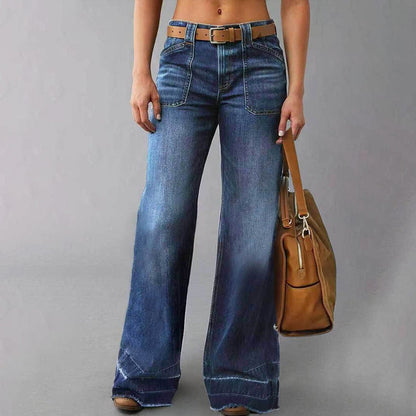 🎉Heißer Verkauf 50% RABATT👖Women's Retro Flare Jeans with Pockets🔥