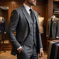 🔥LETZTER TAG DES SALE 50 % RABATT!!👕Herren Slim-Fit 3-teiliges Anzugset