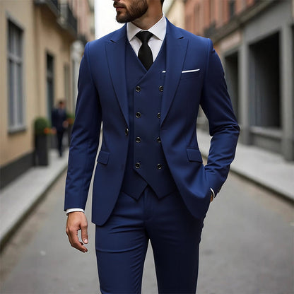 🔥LETZTER TAG DES SALE 50 % RABATT!!👕Herren Slim-Fit 3-teiliges Anzugset