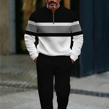 💘 Valentinstagsangebot: 50% Rabatt!👕Herren-Trainingsanzug mit Grafikprint – Quarter-Zip & Relaxed Fit | Komfortabel & stilvoll!