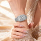💎 Heißer Verkauf – 50 % Rabatt！！💎Damenarmbanduhr aus Quarz mit Strassbesatz