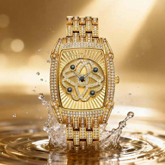 💎 Heißer Verkauf – 50 % Rabatt！！💎Damenarmbanduhr aus Quarz mit Strassbesatz