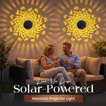 💎 50% RABATT & 2+1 GRATIS! 💎 Solar-Mandalaleuchte für Garten & Terrasse – 2-in-1 Boden- & Wandleuchte mit Vintage-Projektion, IP65 & Rostfrei 🌿🌙