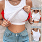 ☀️🔥 SOMMER-DEAL -50% ! Geripptes Tanktop mit integriertem BH – Unsichtbarer Halt Maximaler Komfort · Weicher Stoff · Perfekte Passform für jeden Tag ✨