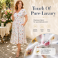 🌸 50 % RABATT! ✨ Damen-Blumenkleid mit V-Ausschnitt & Taillen-Drapierung | Feminin, Elegant & Bequem | Perfekt für Sommer & Alltag 👗
