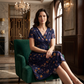 🌸 50 % RABATT! ✨ Damen-Blumenkleid mit V-Ausschnitt & Taillen-Drapierung | Feminin, Elegant & Bequem | Perfekt für Sommer & Alltag 👗