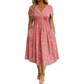 🌸 50 % RABATT! ✨ Damen-Blumenkleid mit V-Ausschnitt & Taillen-Drapierung | Feminin, Elegant & Bequem | Perfekt für Sommer & Alltag 👗
