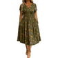 🌸 50 % RABATT! ✨ Damen-Blumenkleid mit V-Ausschnitt & Taillen-Drapierung | Feminin, Elegant & Bequem | Perfekt für Sommer & Alltag 👗