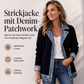 🔥Heißer Verkauf 60% Rabatt✨👚Damen Hemd mit Geripptem Strick & Denim Mix - Lässiger Chic für jeden Tag🎁