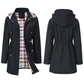 🔥 50% RABATT! 🌧️ Damen Kapuzen-Trenchcoat – Wasserdichter Langer Mantel | Winddicht & Leicht | Eleganter Casual-Look für Herbst & Übergangszeit